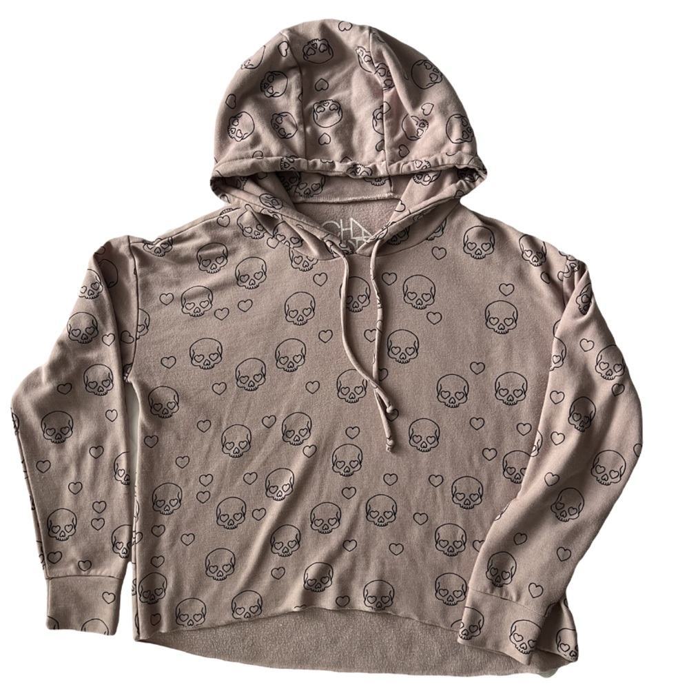 Chaser Skull Heart Hooded Shirt